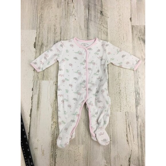 Cotton Juice 0 to 3 M Baby Girls Footie Set of 2 Pink Gingham - Picture 8 of 14